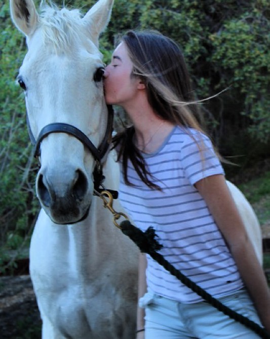 Tania Saylor's Daughter Logan and her horse Prince